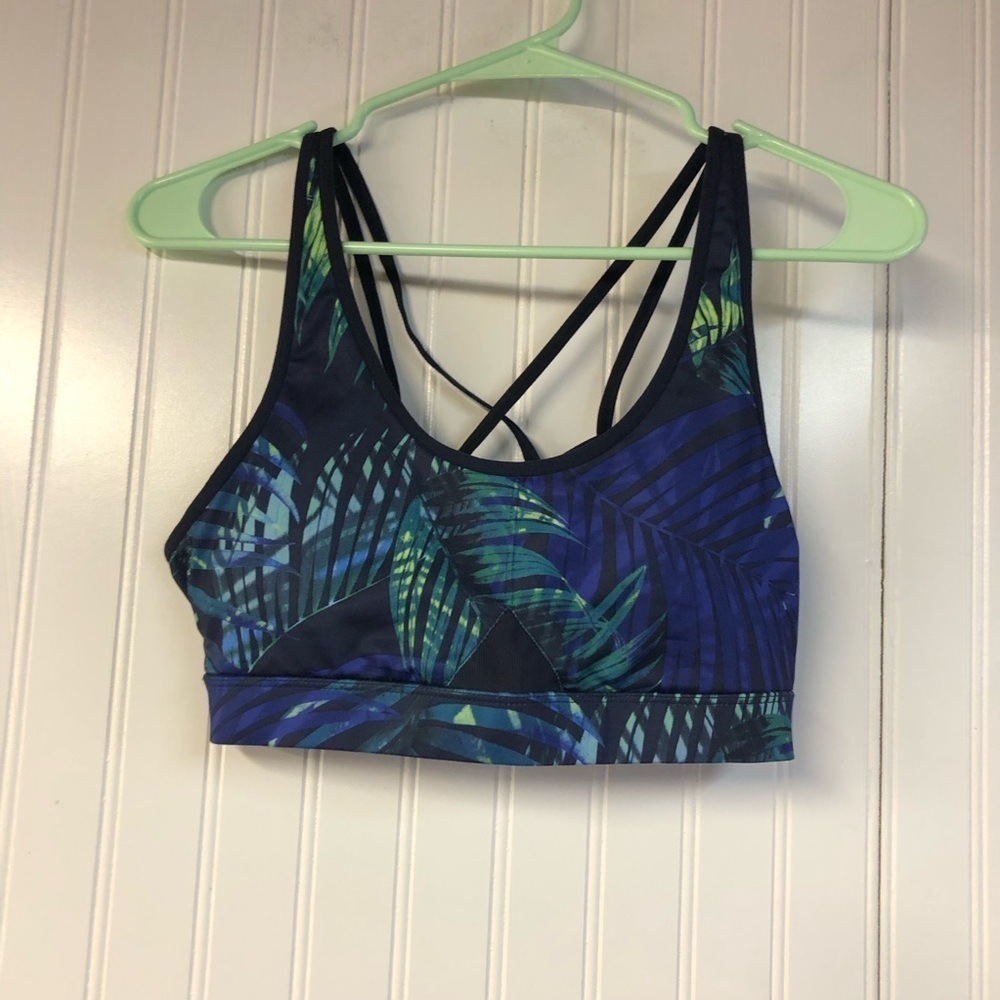 Champion Tropical Print Strappy Sports Bra Medium Padded